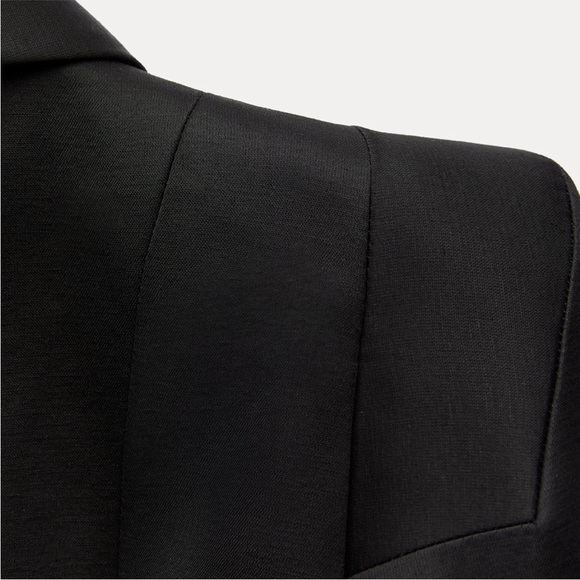 ZARA WOMAN COLLECTION BOLD SHOULDER SHAWL COLLAR BLAZER. - Picture 11 of 13